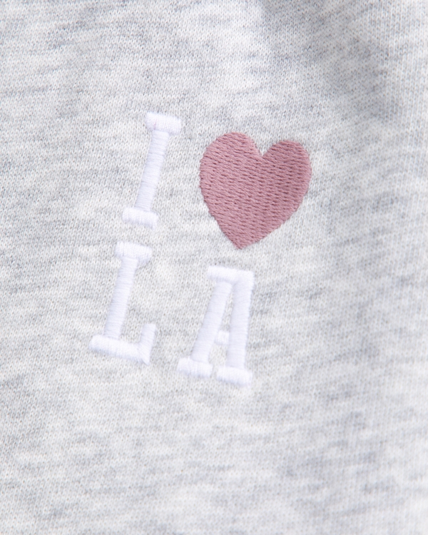 graphic fleece sweatpants, Light Gray view 2