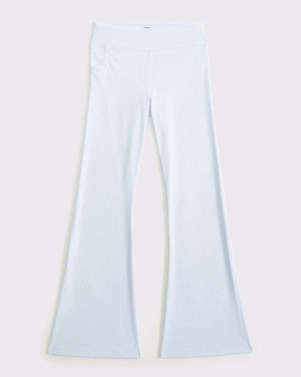 ypb rib mini-flare leggings, Soft Blue view 1
