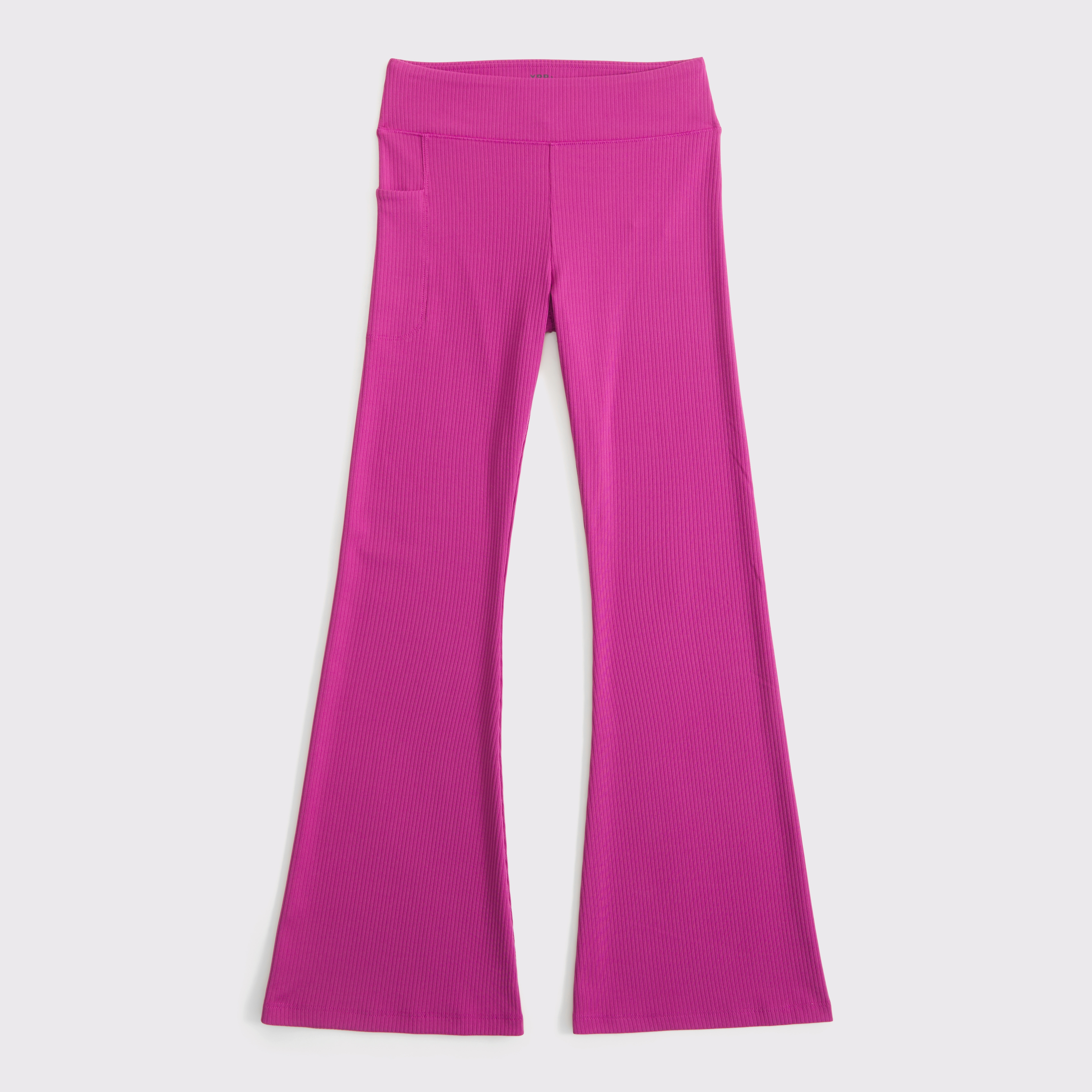 Abercrombie & Fitch Kids' Ypb Rib Mini-flare Leggings In Pink