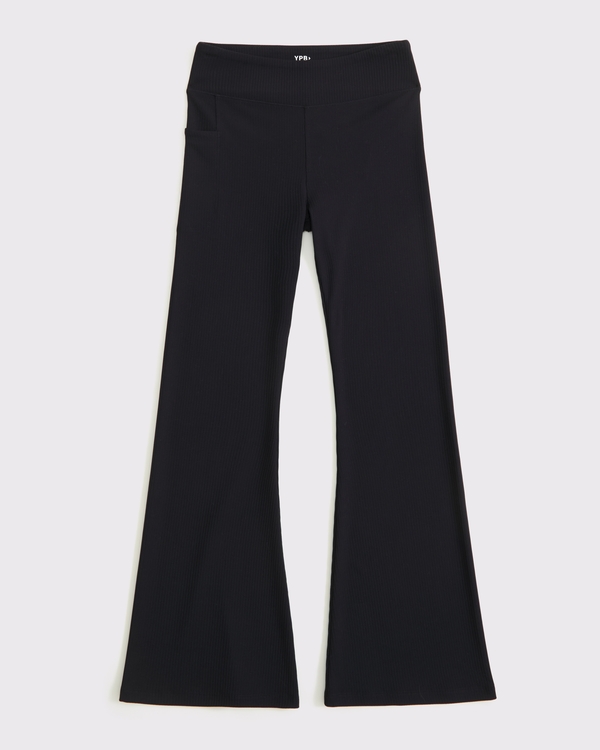 ypb rib mini-flare leggings, Black view 1