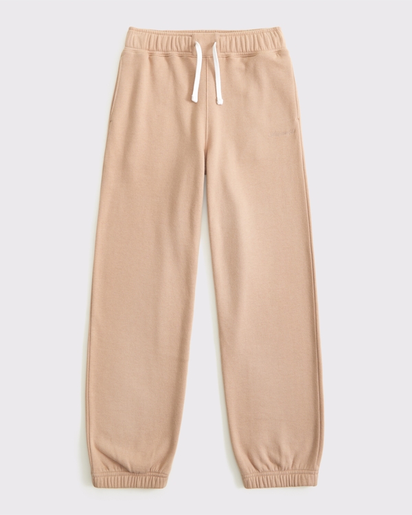 Essential Jogginghose aus Fleece mit Logo, Warmes Taupe view 1