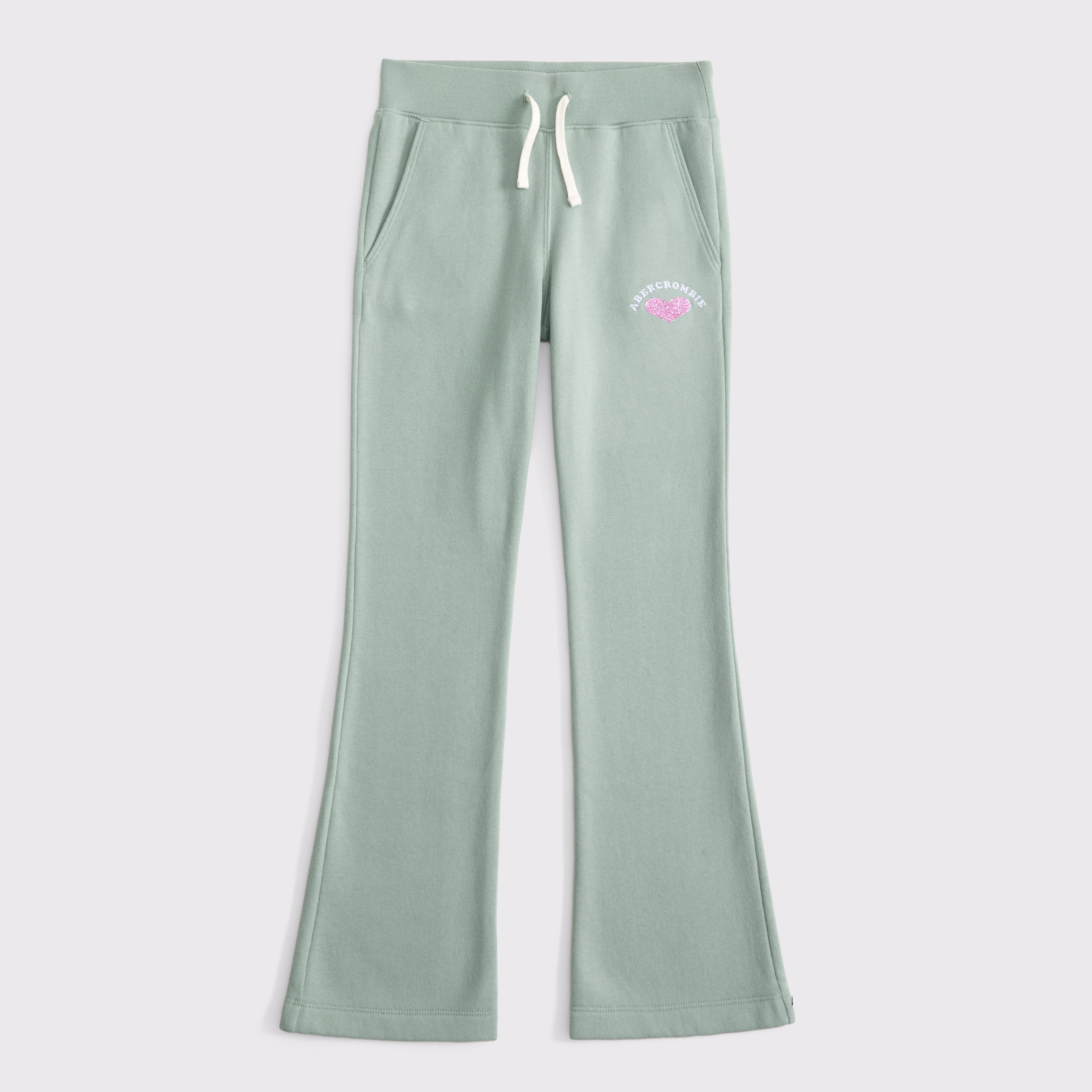 Abercrombie & Fitch Kids' Low Rise Bootcut Sweatpants In Green