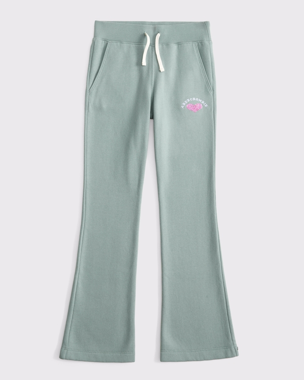 low rise bootcut sweatpants, Sage Green view 1