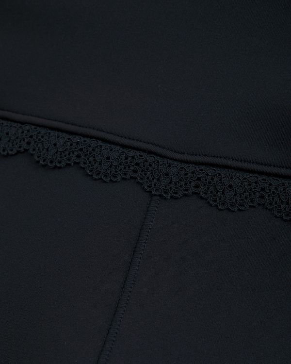ypb lace-trim flare leggings, Black view 2