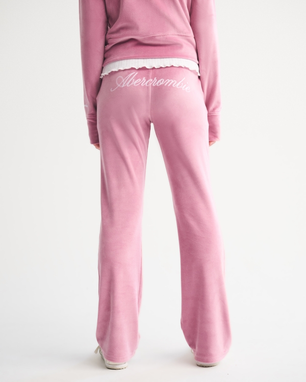 velour low rise bootcut sweatpants
