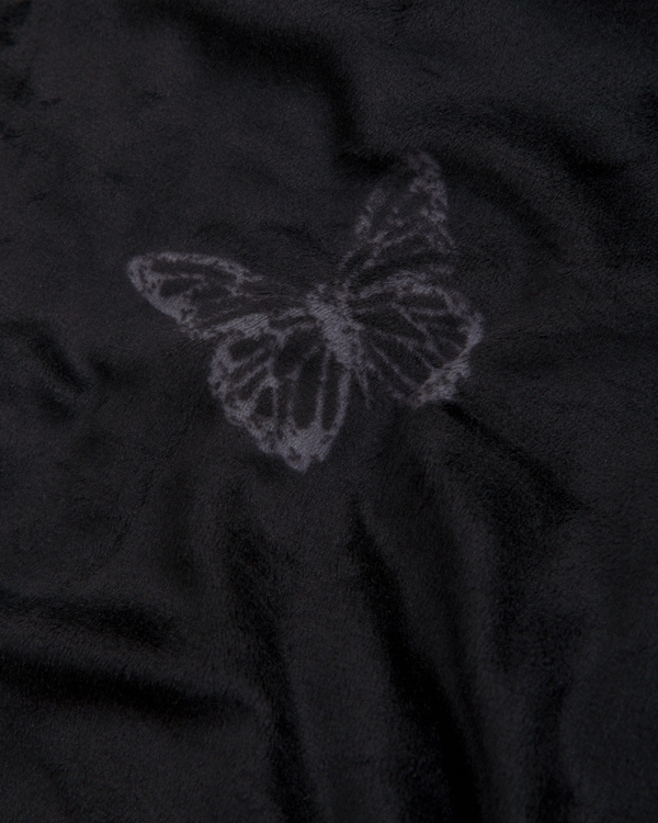 velour low rise bootcut sweatpants, Black Butterfly view 2