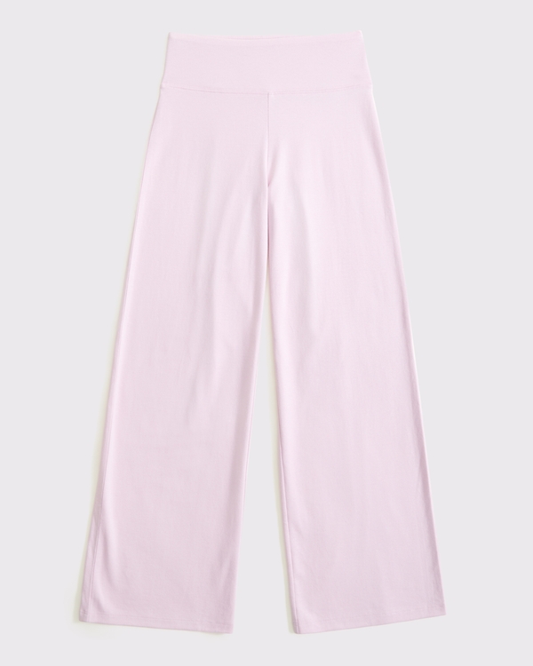 knit wide leg legging, Pale Pink view 1
