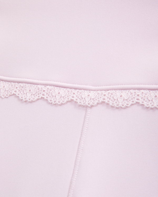 ypb lace-trim flare leggings, Light Pink view 2