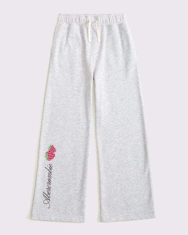 essential wide leg sweatpants, Light Gray view 1