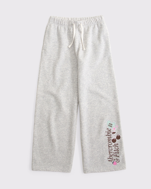 ypb graphic baggy sweatpants, Light Gray view 2