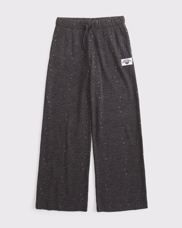 ypb baggy waffle open-hem sweatpant, Dark Gray Pattern view 1
