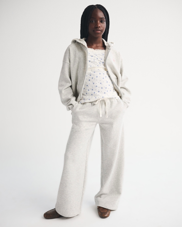 essential baggy sweatpants, Light Gray view 1