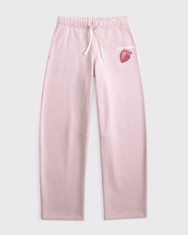 graphic logo barrel sweatpants, Pale Lilac view 1