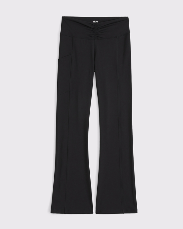 ypb active cinched mini flare legging, Black view 1
