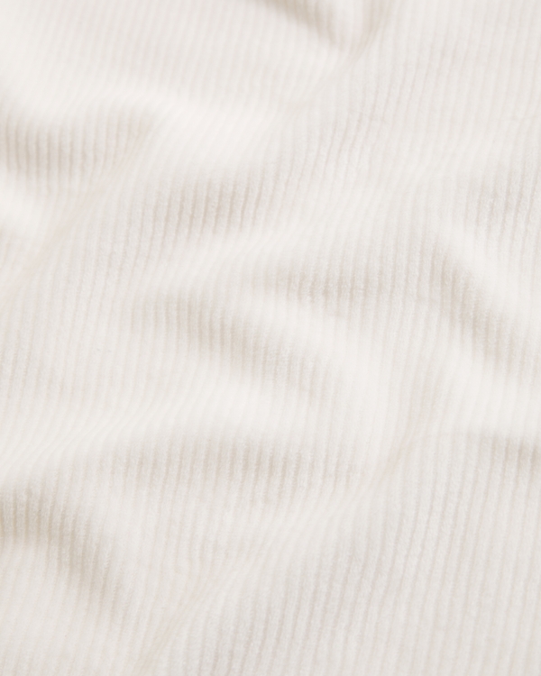 ypb velour rib baggy open-hem sweatpant, Cream view 2