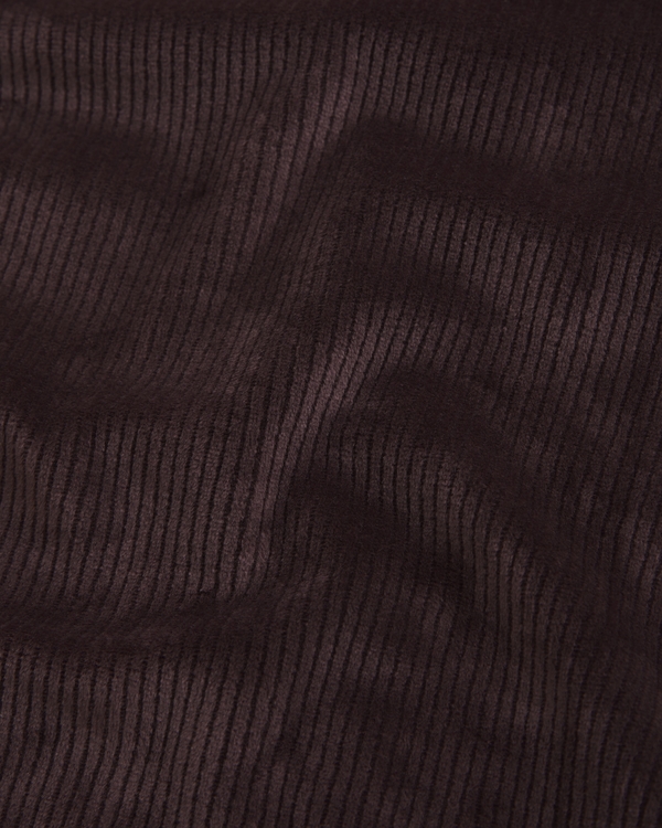 ypb rib velour baggy sweatpant, Rich Brown view 2