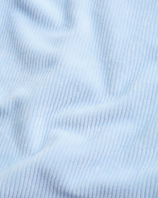 ypb rib velour baggy sweatpant, Pale Blue view 2