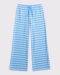 striped knit pull-on pants