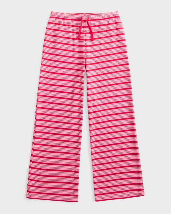 striped knit  pull-on pants, Red Striipe view 1