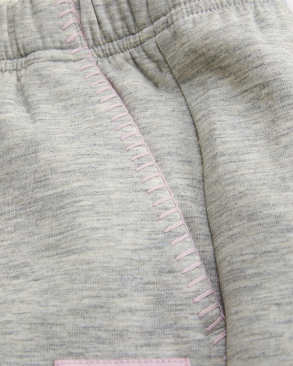 ypb neoknit wide leg open-hem sweatpant, Light Gray view 2