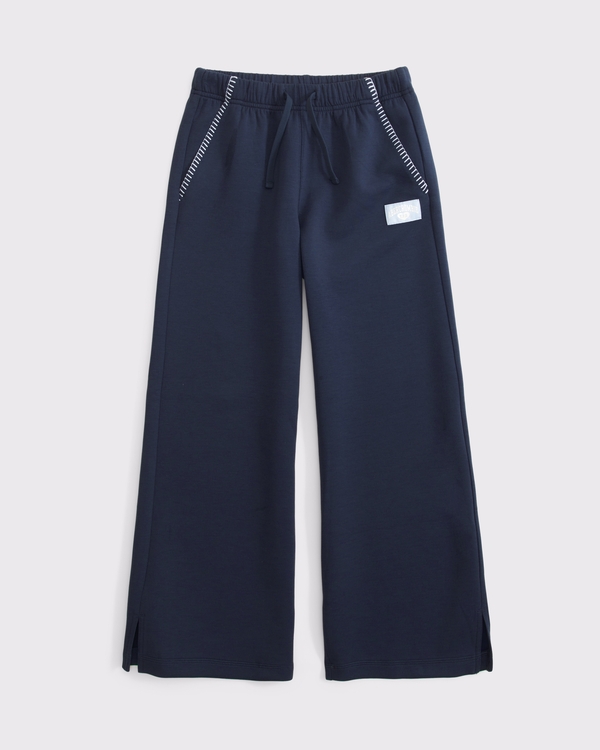 ypb neoknit wide leg open-hem sweatpant, Sapphire view 1