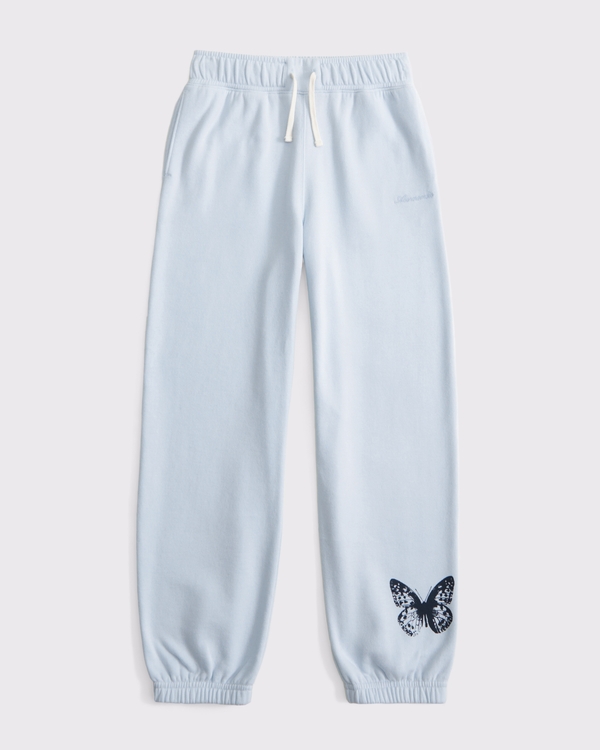 essential logo fleece sweatpants, Ballet Blue view 1