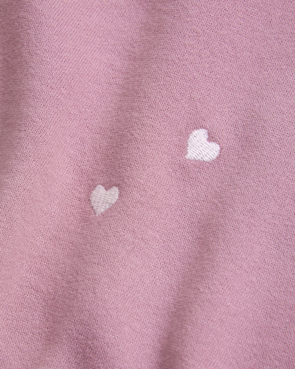 essential logo fleece sweatpants, Light Mauve view 2