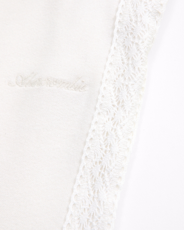 essential wide leg sweatpants, Cream view 2