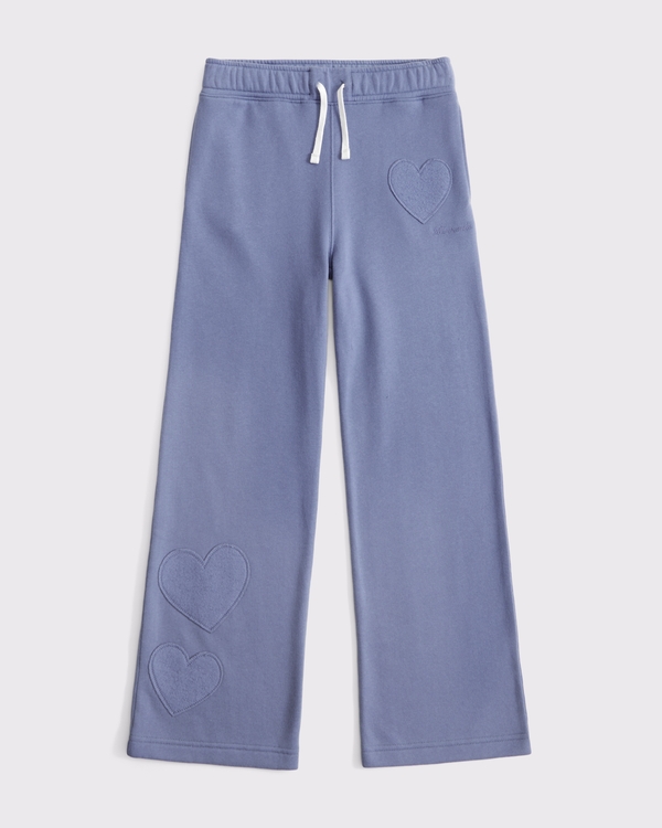 essential wide leg sweatpants, Blue view 1