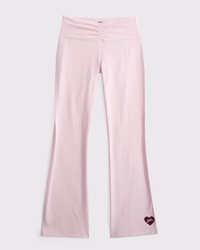 ypb mid rise cinched mini-flare sweatpants