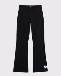 ypb mid rise cinched mini-flare sweatpants