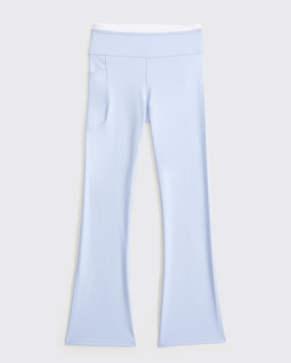 ypb double waistband mini-flare leggings, Light Blue view 1