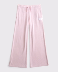 Pantalones deportivos YPB de tiro medio holgados en tejido de cuadros en relieve