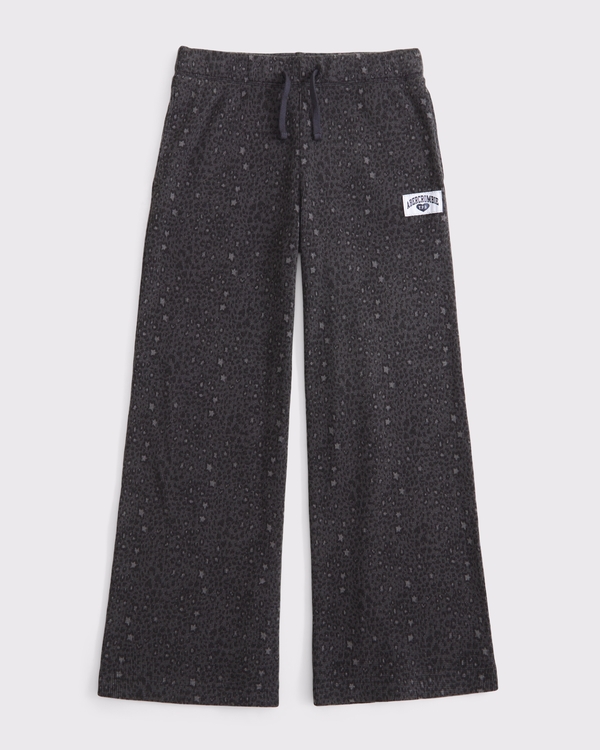 ypb waffle mid rise baggy sweatpants, Dark Gray Pattern view 1