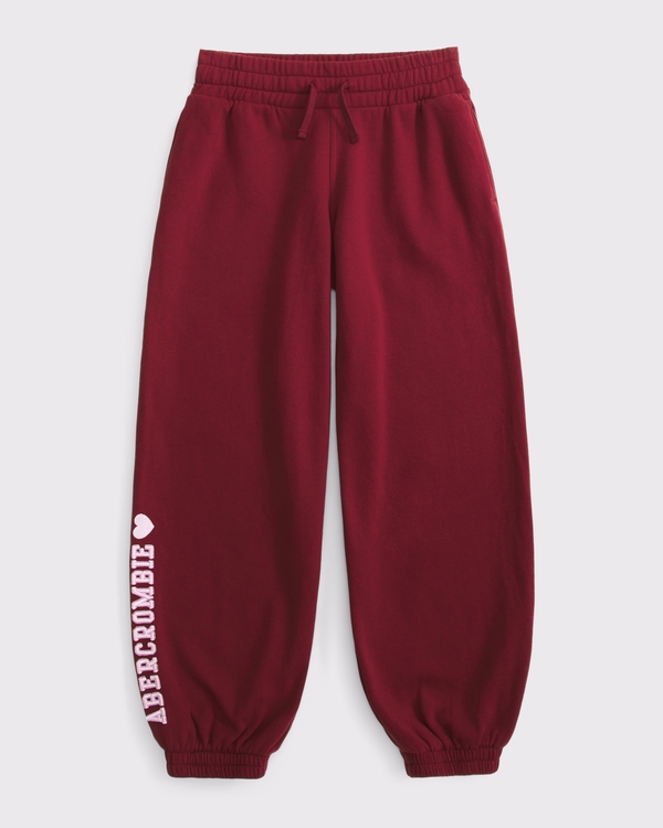 essential graphic ultra baggy jogger, Dark Red view 1