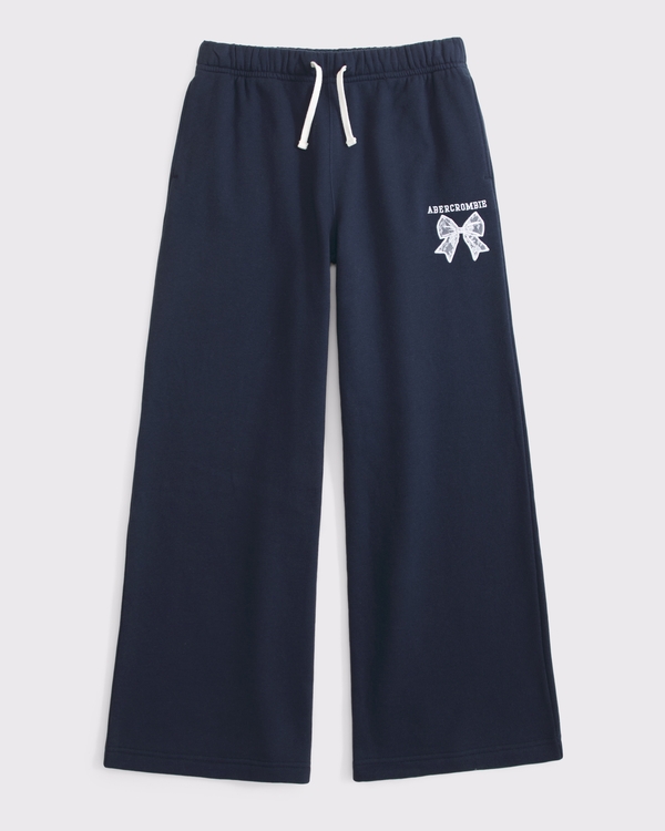 essential graphic baggy sweatpants, Sapphire view 1