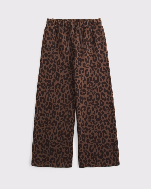 essential baggy sweatpants, Leopard Print view 1