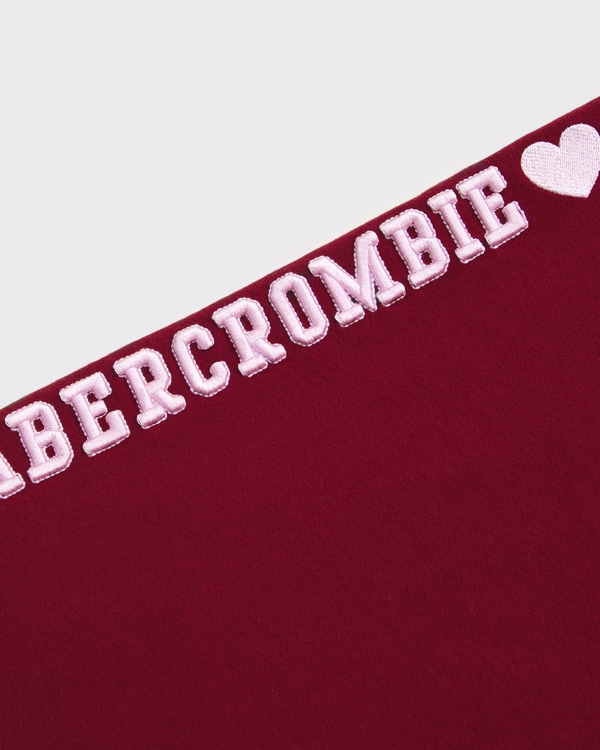 essential graphic baggy sweatpants, Dark Red view 2