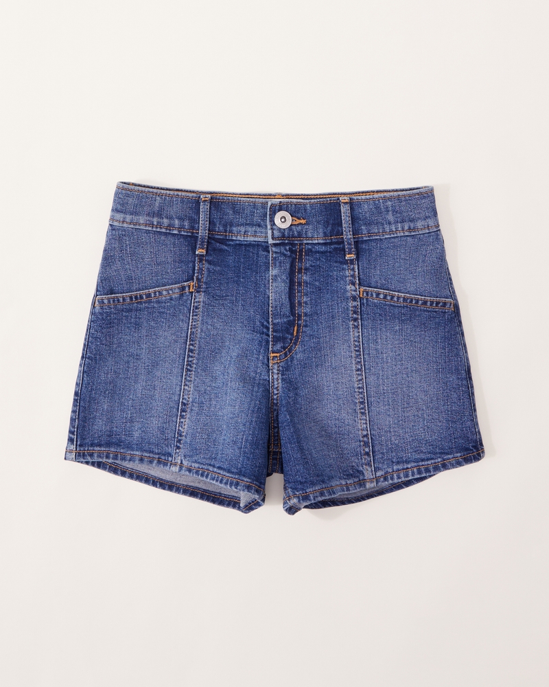 girls high rise mini mom shorts girls sale Abercrombie