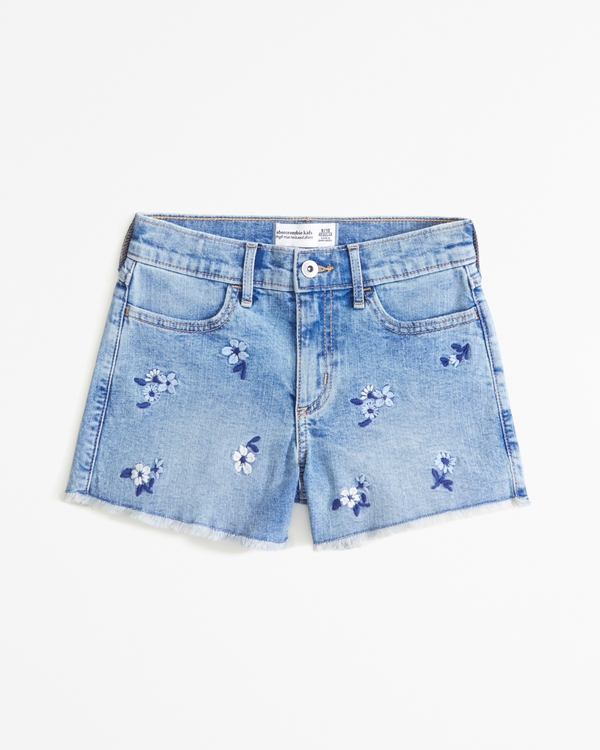 high rise relaxed shorts, Light Wash