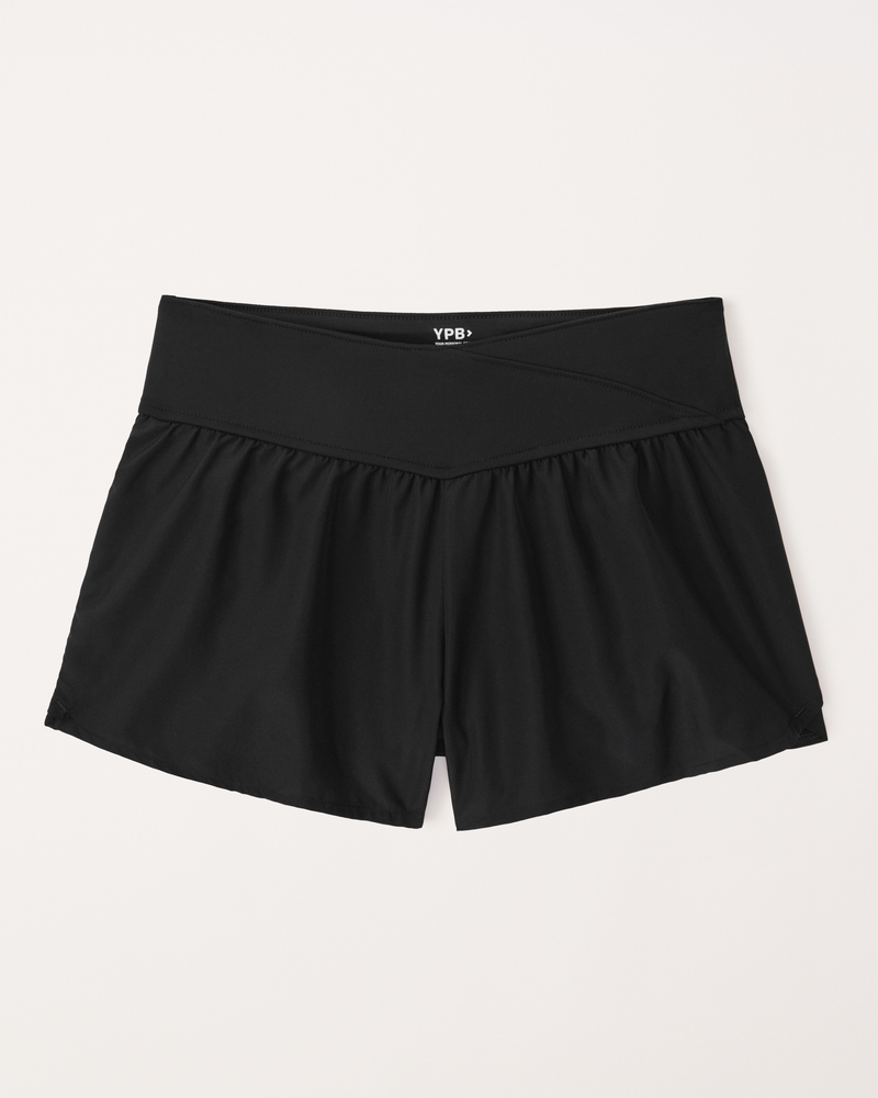 girls ypb cross-waist shorts, girls bottoms