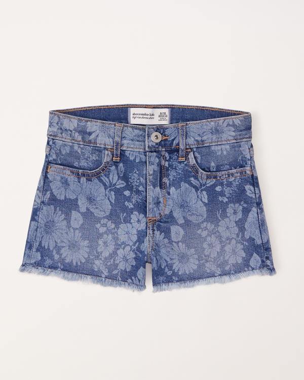high rise shortie shorts, Floral Pattern