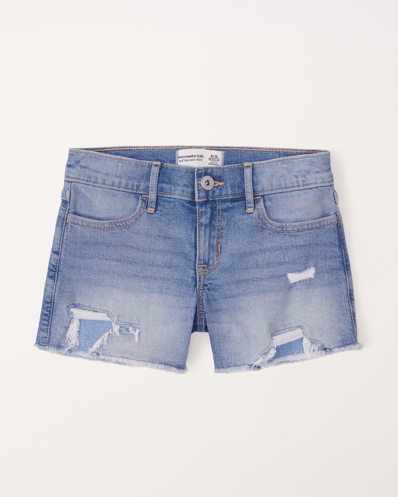 girls mid rise midi shorts girls sale Abercrombie