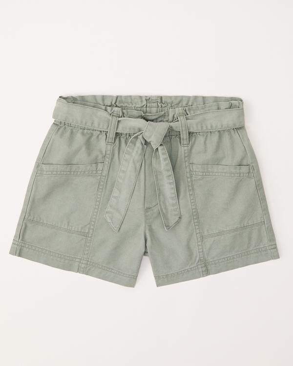 twill cargo shorts, Green