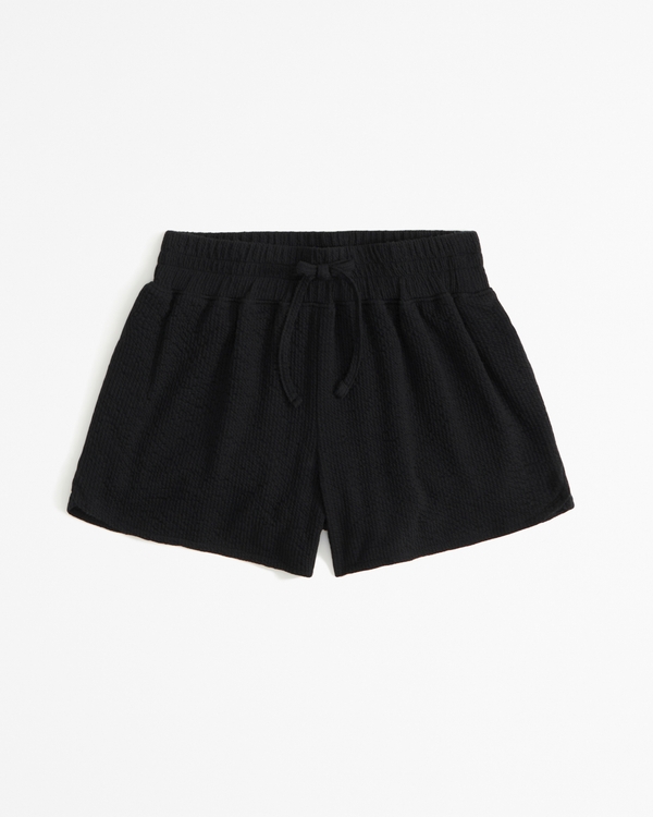 easy knit shorts, Black