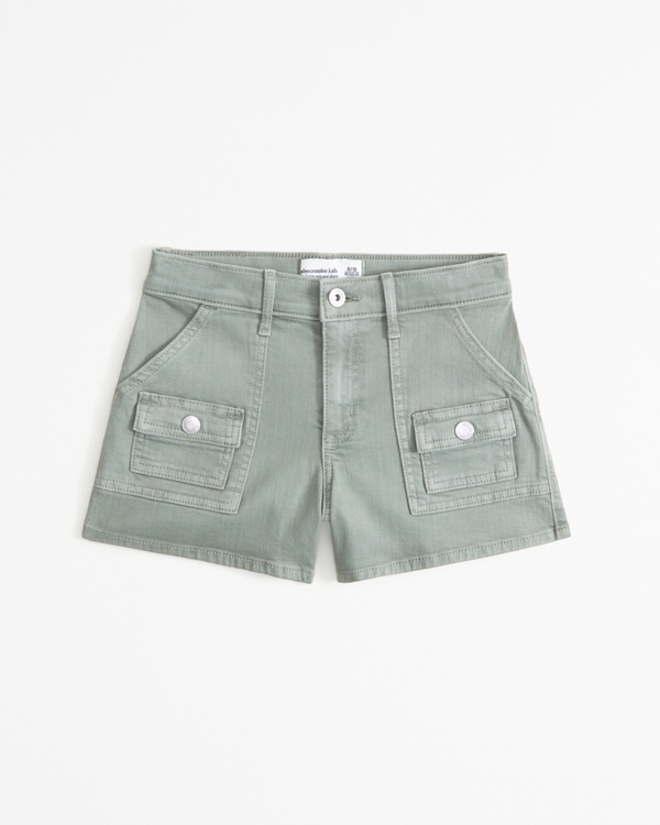 utility high rise relaxed shorts, Olive