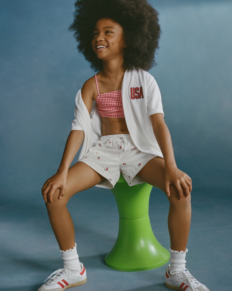 poplin pull-on shorts