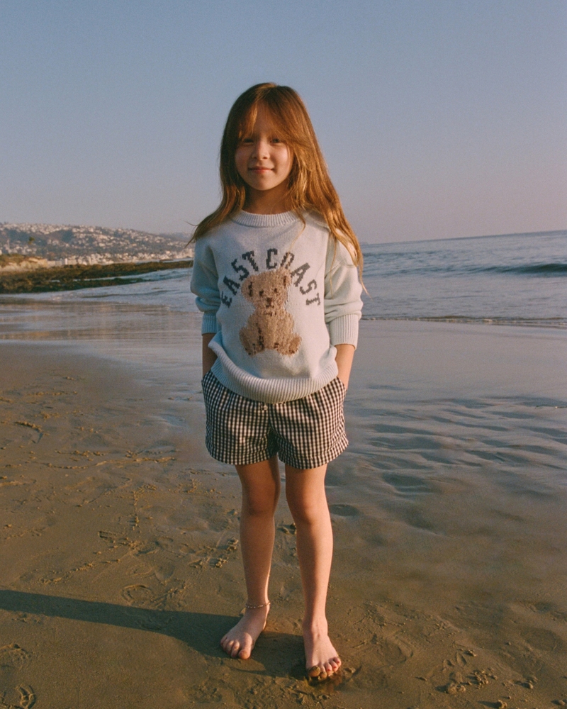 poplin pull-on shorts