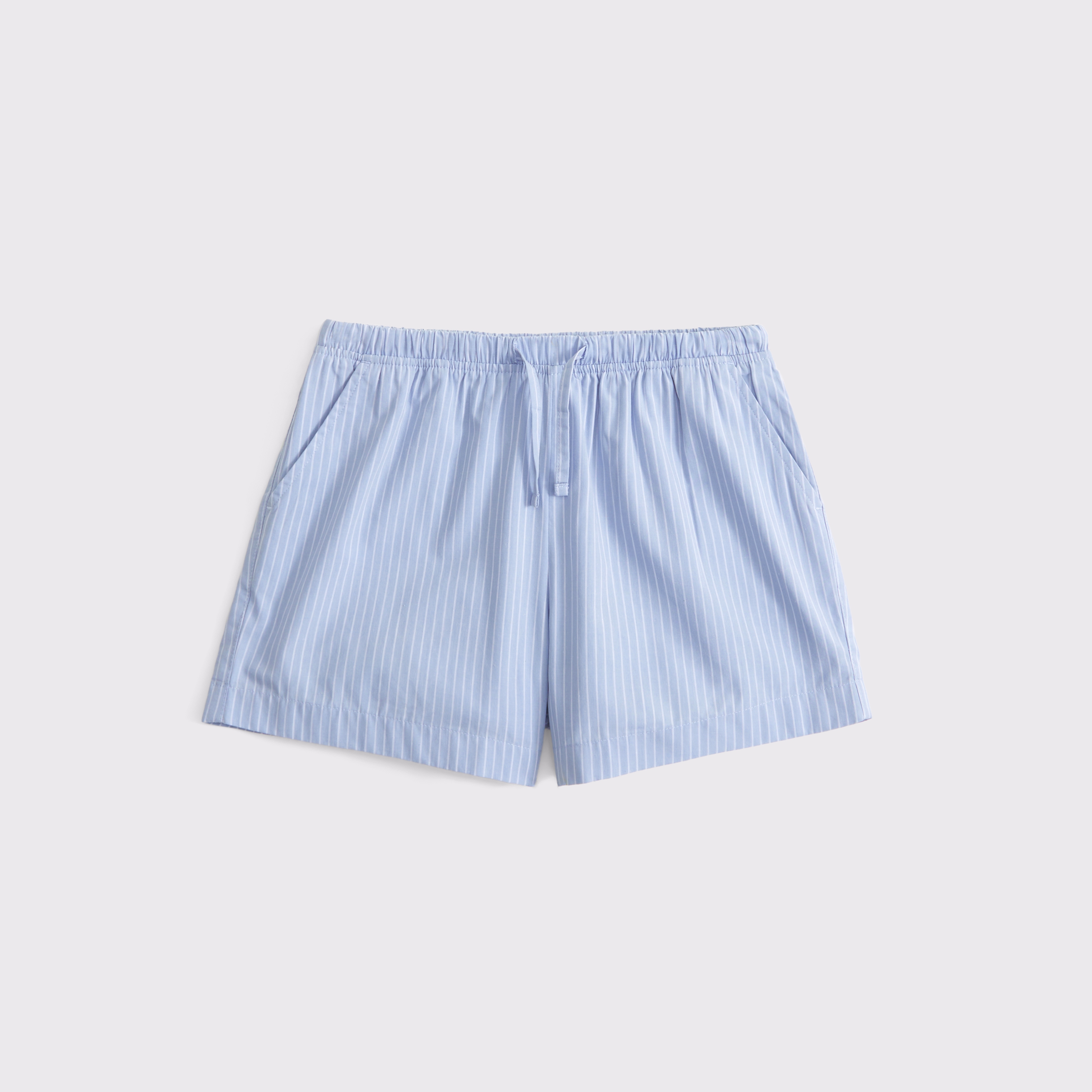Abercrombie & Fitch Kids' Poplin Pull-on Shorts In Blue