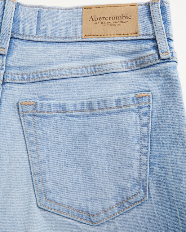 high rise relaxed shorts, Light Wash view 2